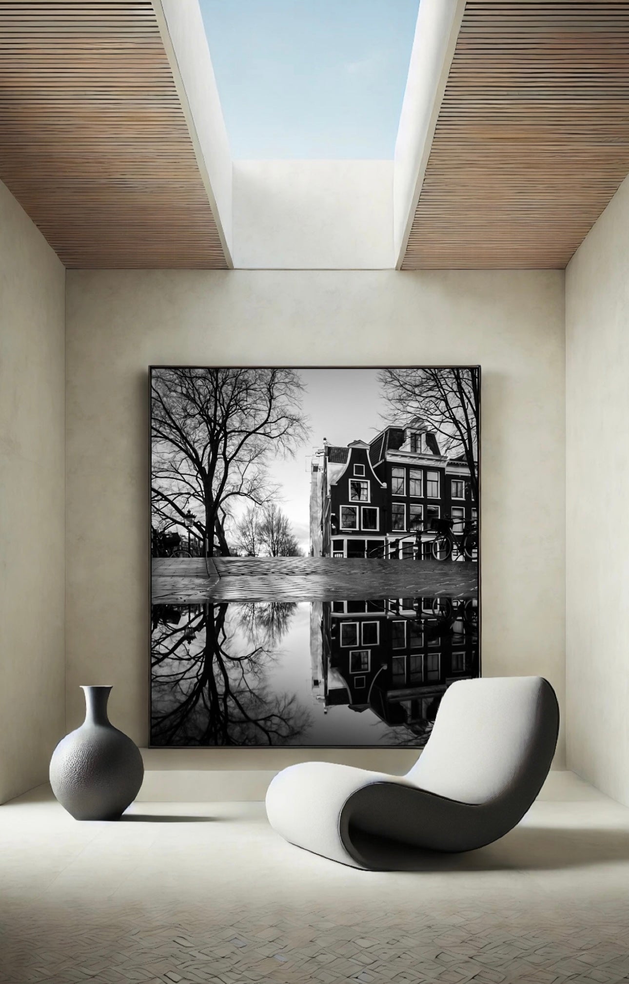 Amsterdam canals B&W