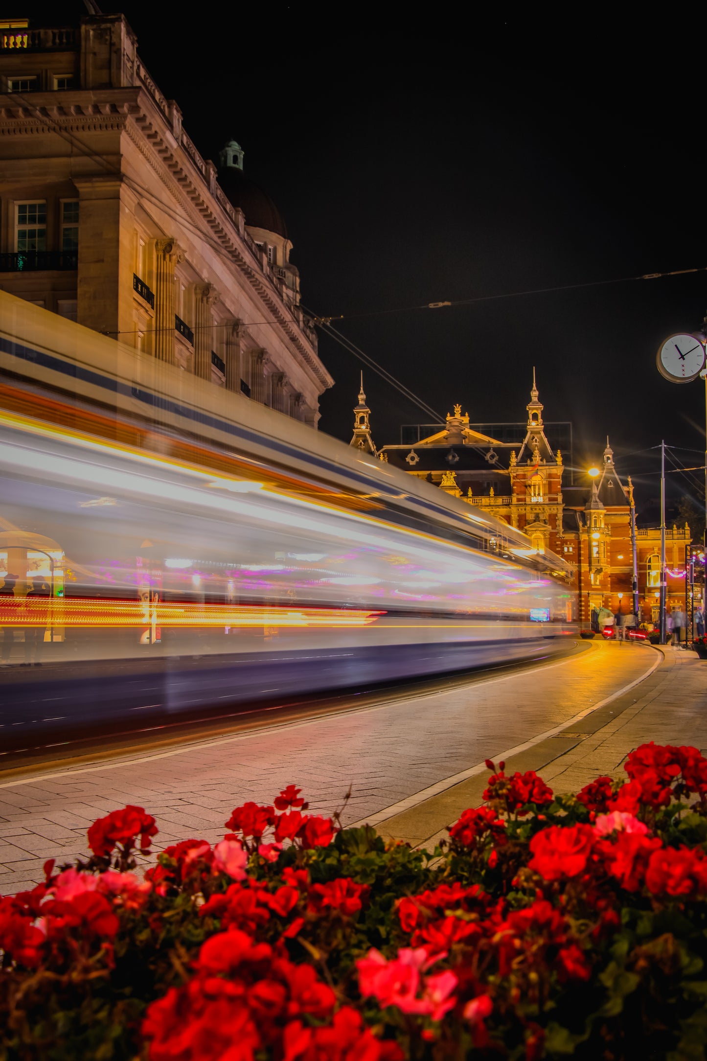 Amsterdam long exposure tram