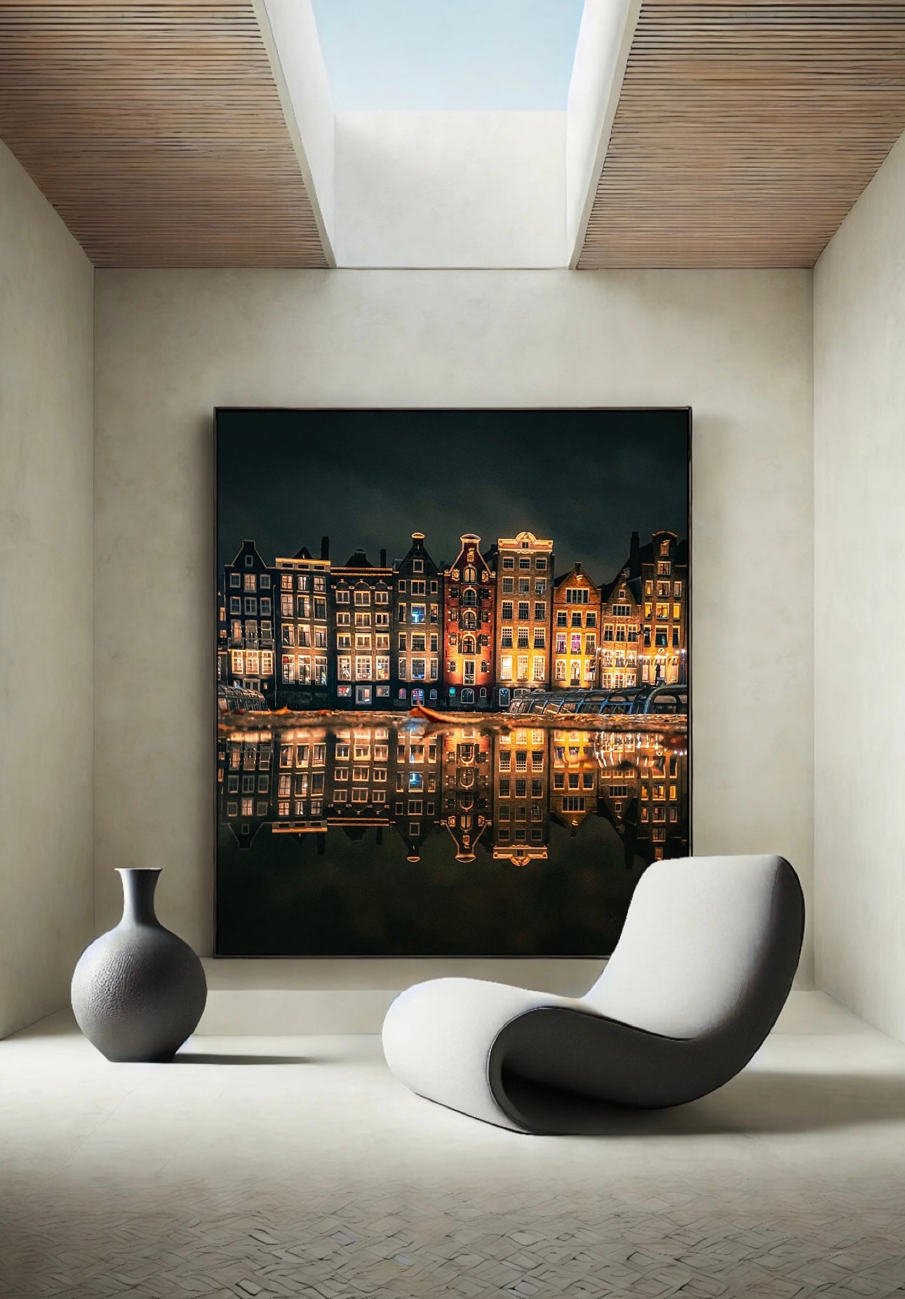 Amsterdam Damrak at night