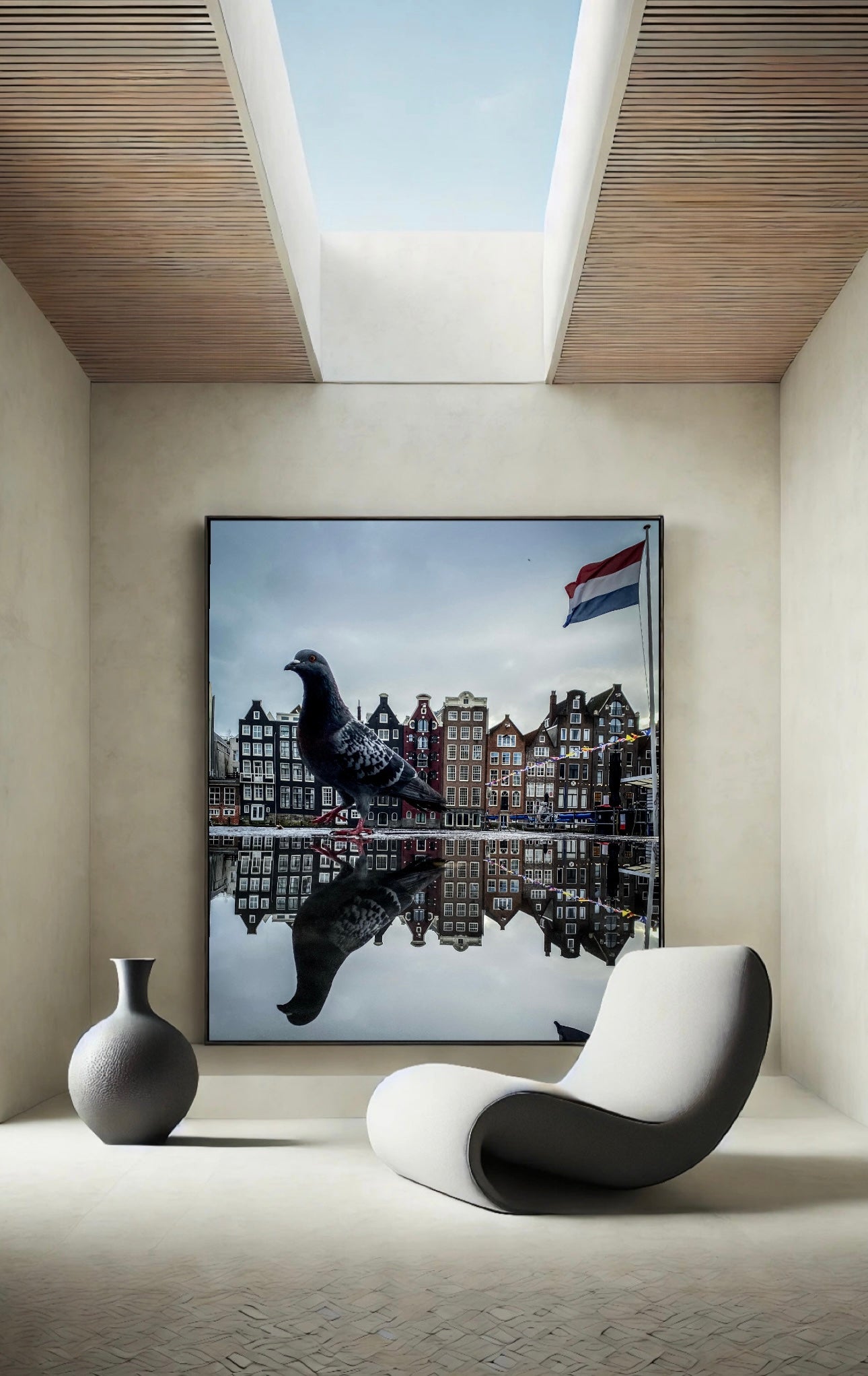 Amsterdam Damrak pigeon