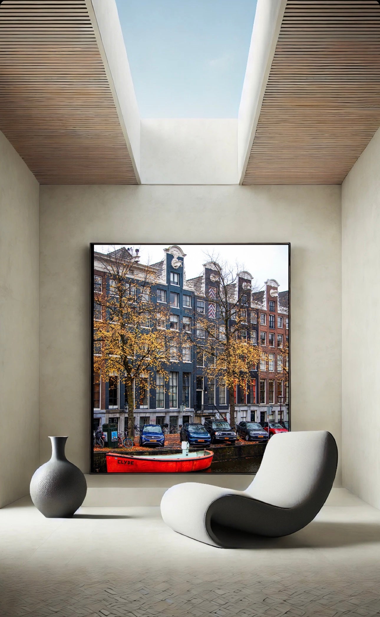 Amsterdam canal houses autumn