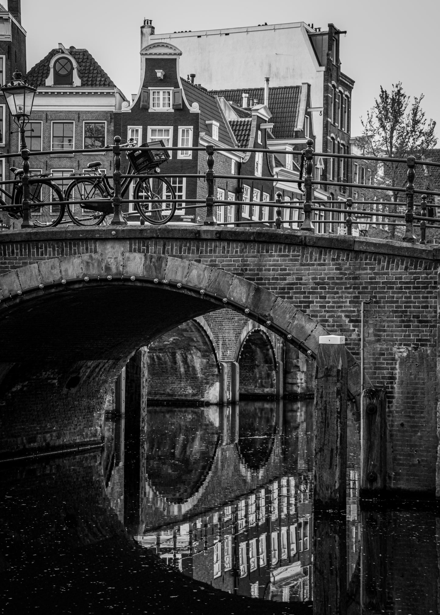Amsterdam canals b&w