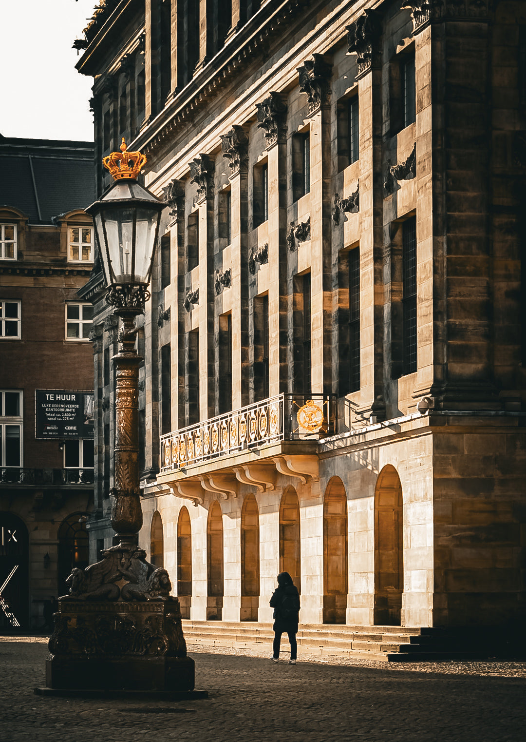Amsterdam Dam square sunlight